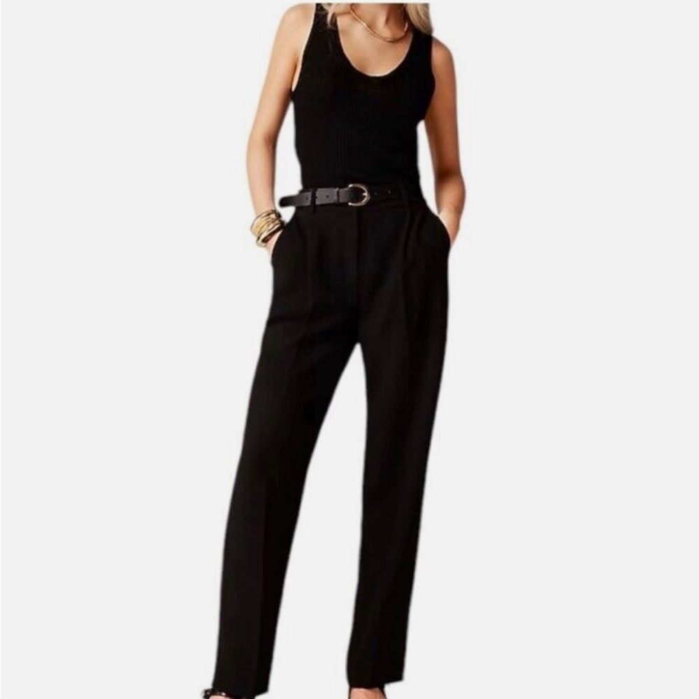 J. Crew Drapey Lyocell Viscose Twill Black Relaxed Fit Pants Size 16 NWT